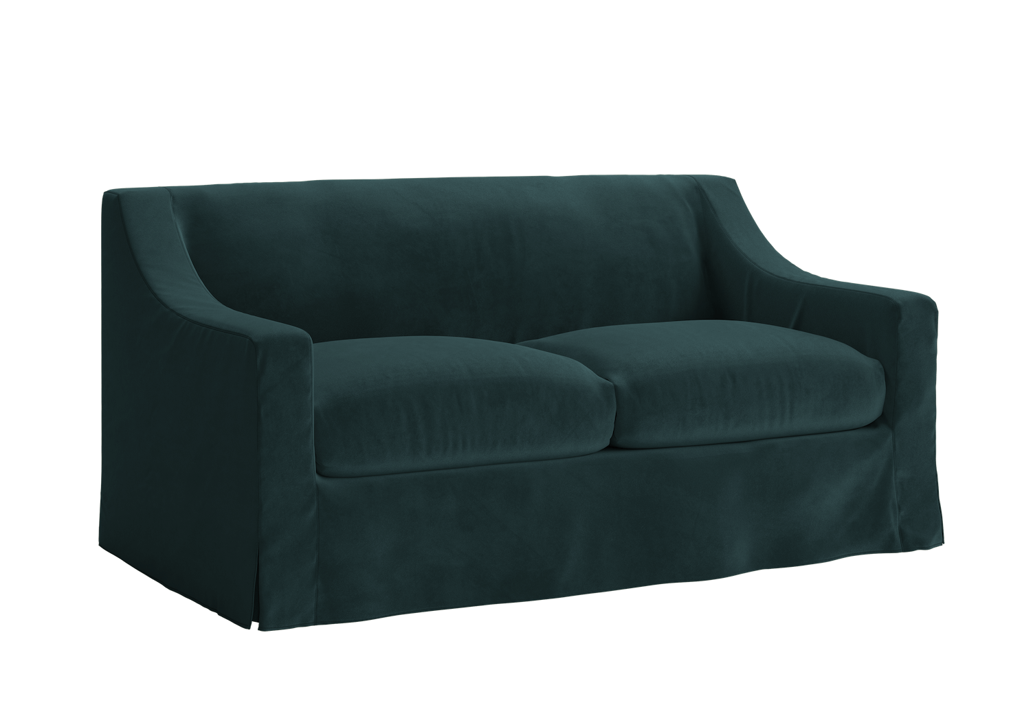 The Evergreen Loveseat in Recycled Velvet