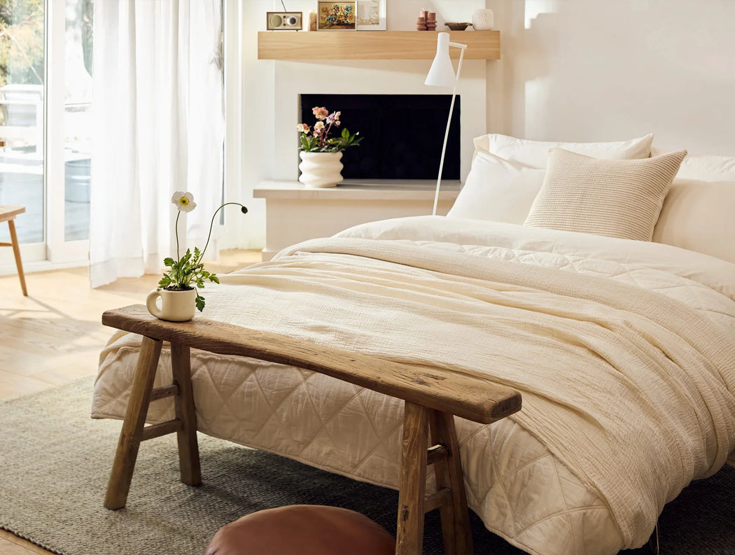 Organic Crinkled Percale™ Duvet Set
