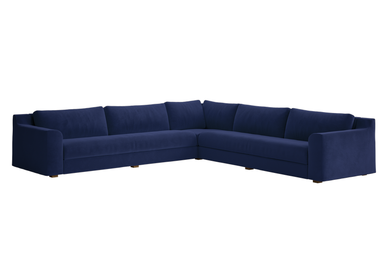 The Elevate 126" Corner Sectional in Recycled Velvet