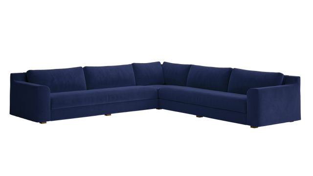 The Elevate 126" Corner Sectional in Recycled Velvet